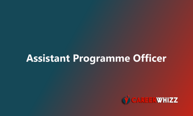 Latest available job of Assistant Programme Officer in Lahore