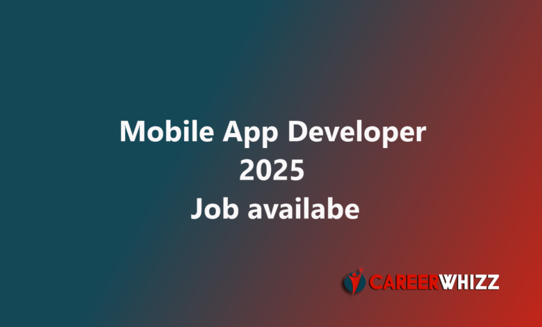 New job availabe of Mobile App Developer in Lahore