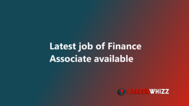 New job available of Finance Associate in Lahore pakistan 2025