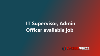 New lastest job of IT Supervisor, Admin Officer in Karachi 2025 February