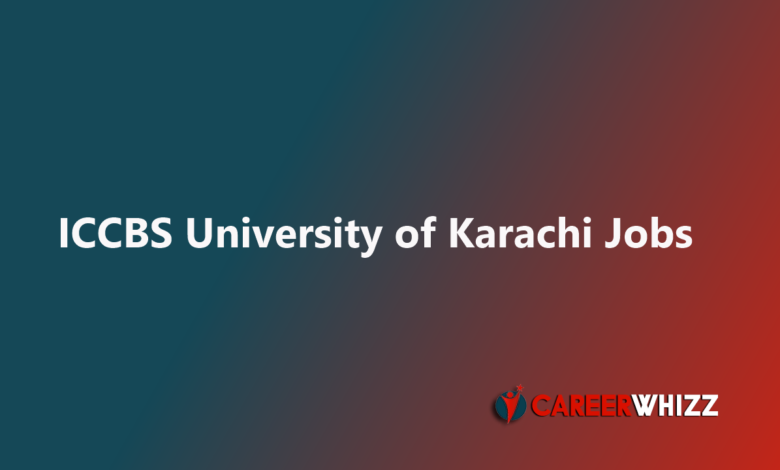 New job of ICCBS University of Karachi Research Officers / Technicians, Chemists
