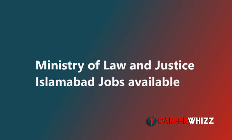 New job of Ministry of Law and Justice Islamabad Assistants, Data Entry Operators