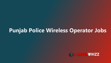New latest job of Punjab Police Wireless Operator Constables Application