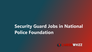 Security Guard National Police Foundation Security Services Karachi NPFSS Latest jobs available