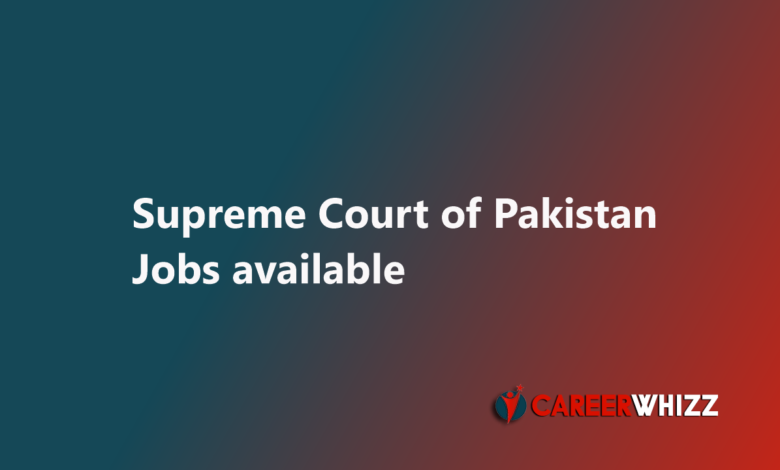 Supreme Court of Pakistan Jobs OTS Apply Online Assistant Private Secretaries Drivers available