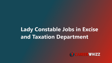 New job of Lady Constable in Excise and Taxation Department Punjab 2025 June