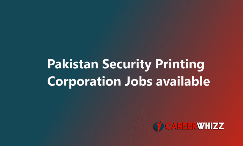 Pakistan Security Printing Corporation May 2025 June PSPC Management Trainees Engineers latest jobs