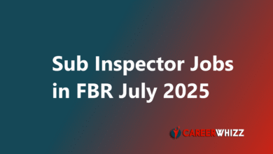 Latest job of Sub Inspector in FBR Federal Board of Revenue in Pakistan 2025 apply online