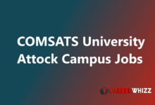 Latest job in COMSATS University Attock Campus August 2025 Teaching Faculty